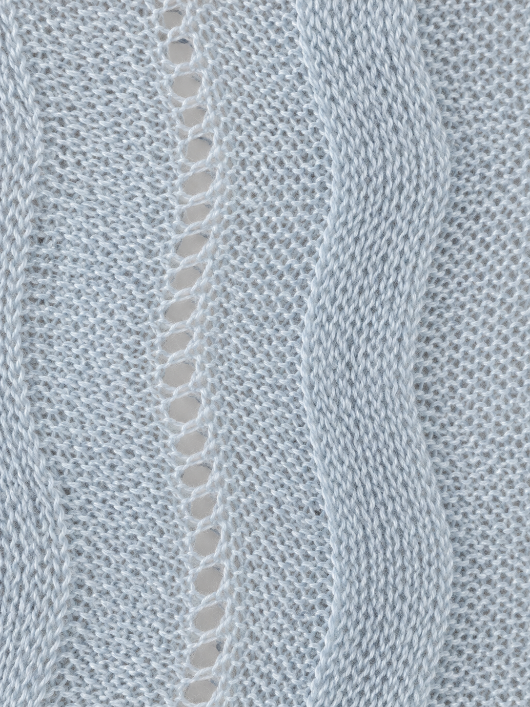 Openwork Wave-Knit Sweater