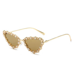 Cat Eye Rhinestones UV400 Sunglasses