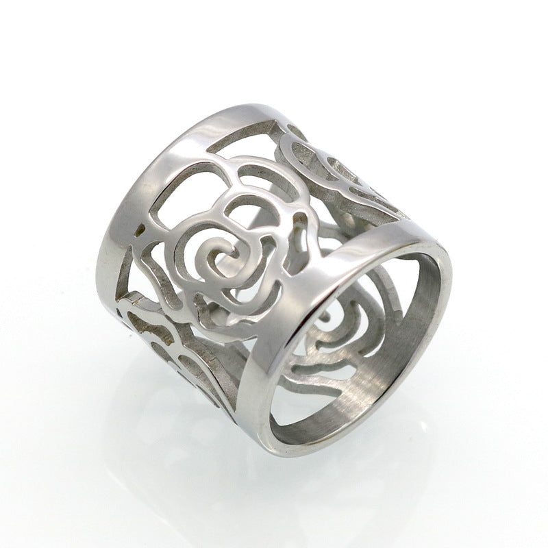 Rose Titanium Steel Ring