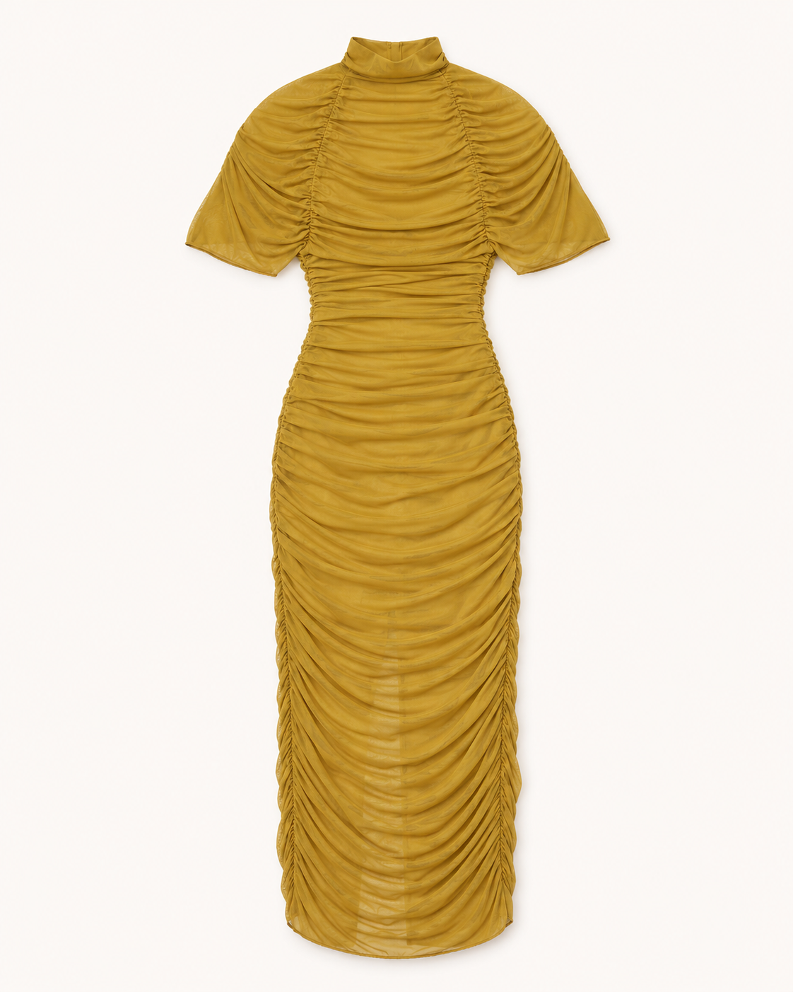 Rocio Midi Dress in Chartreuse