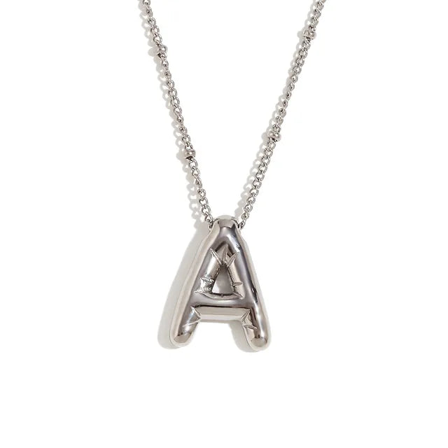 Alphabet Pendant Plated Necklace