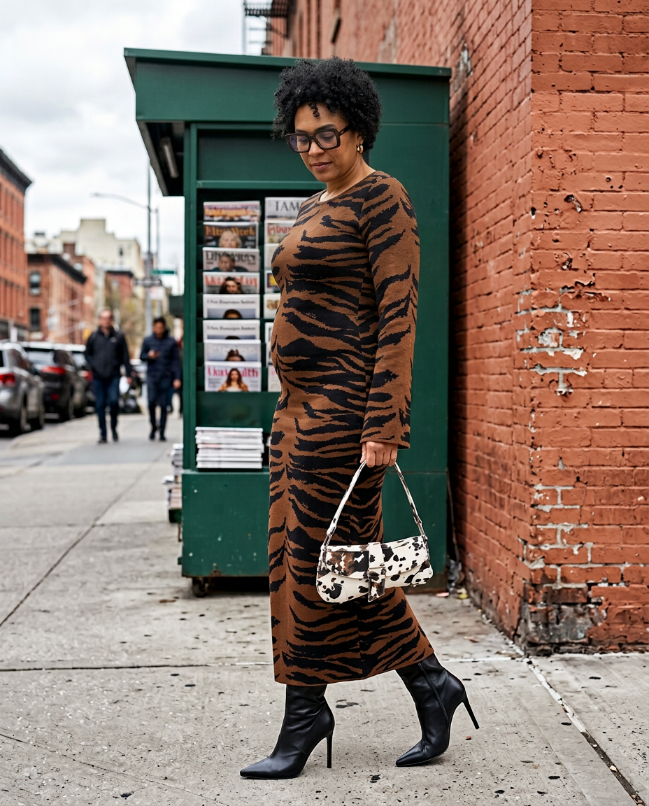 Tiger at the Newsstand — original Dalyia AI-styled editorial