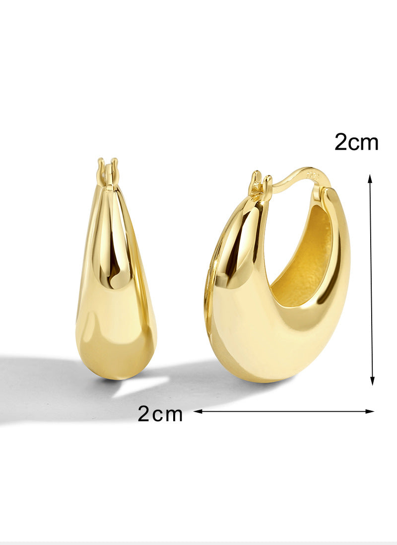 Smooth Round Hoop Earrings