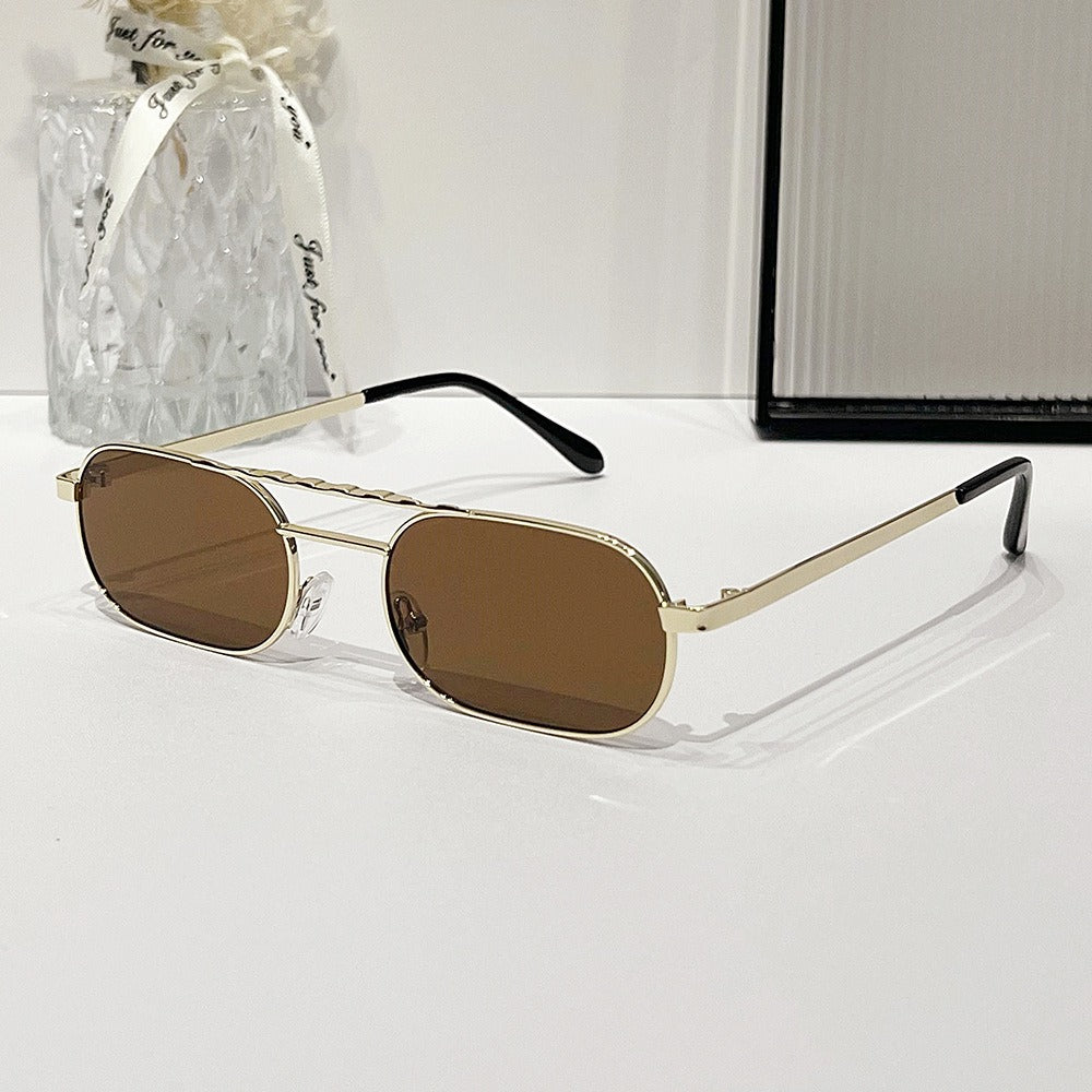 Square Narrow Frame Sunglasses