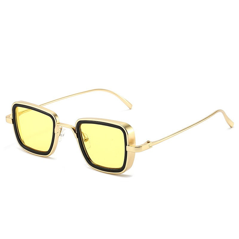 Square Metal Frame Colored Sunglasses