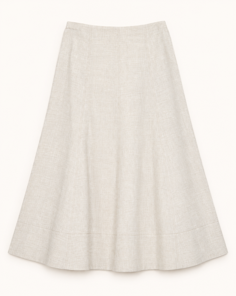Malena Linen Midi Skirt