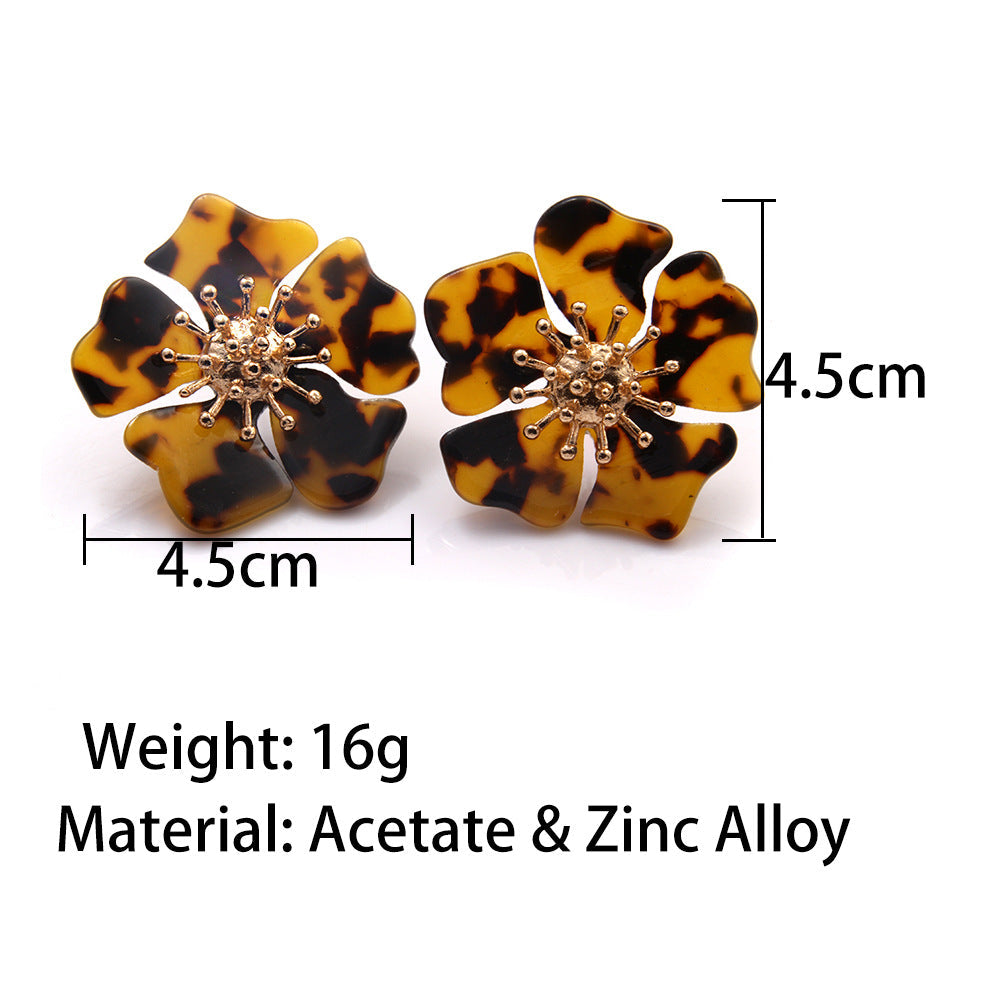 Flower Blooms Large Stud Earrings