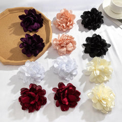 Large Flower Fabric Earrings