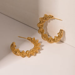 Twisted C-shaped Earrings