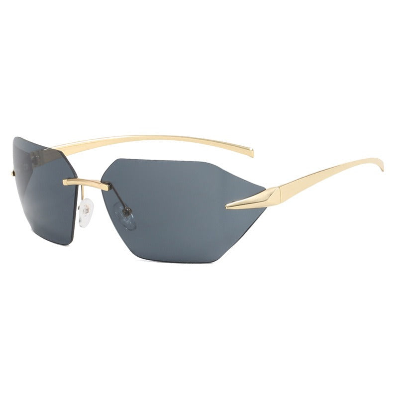 Frameless Irregular Sport Sunglasses