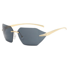 Frameless Irregular Sport Sunglasses