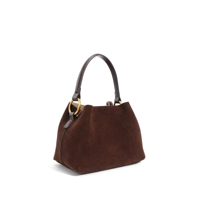 Matte Faux Suede Mini Handbag