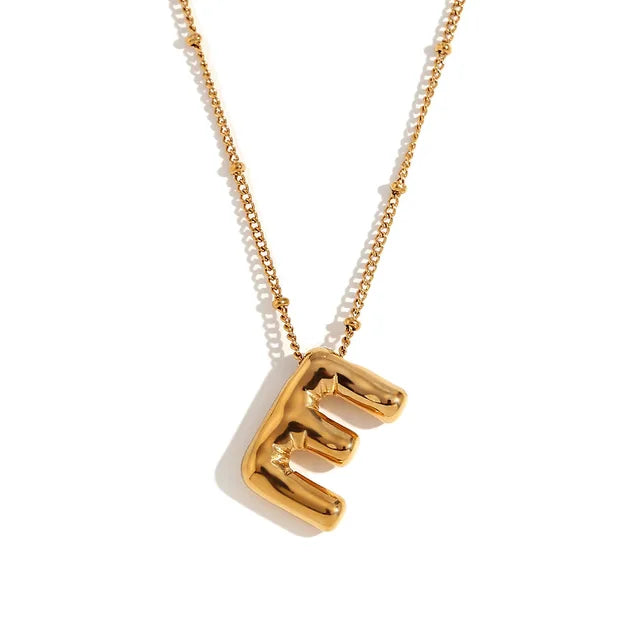 Alphabet Pendant Plated Necklace