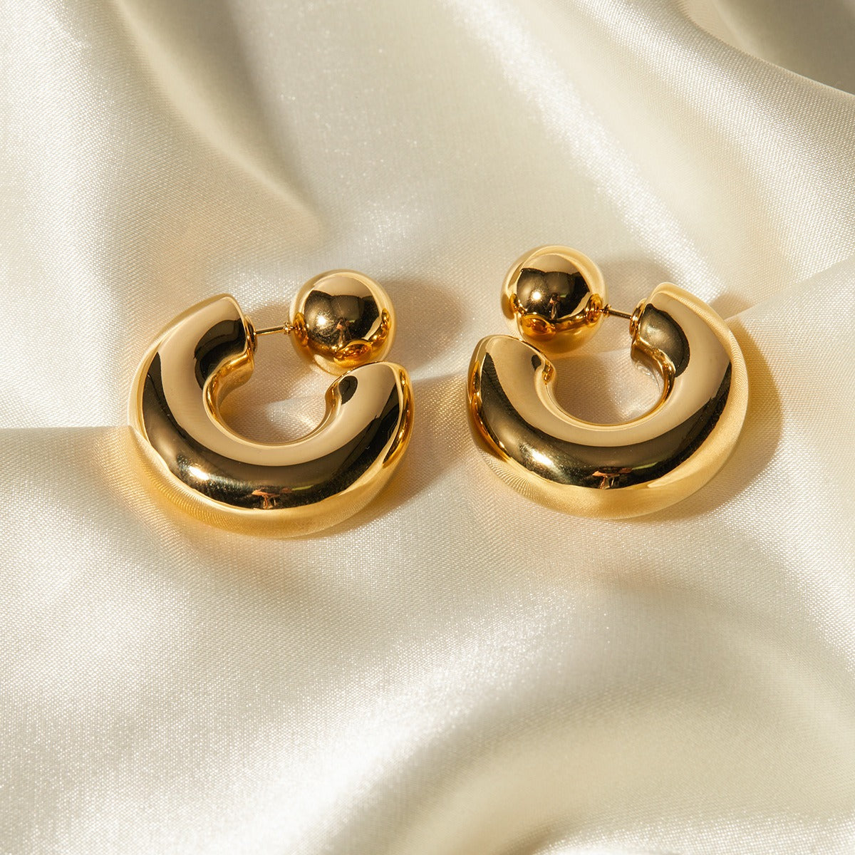 Luxury Chunky Ball Stud Earrings