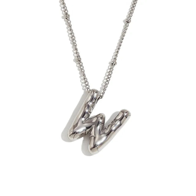 Alphabet Pendant Plated Necklace