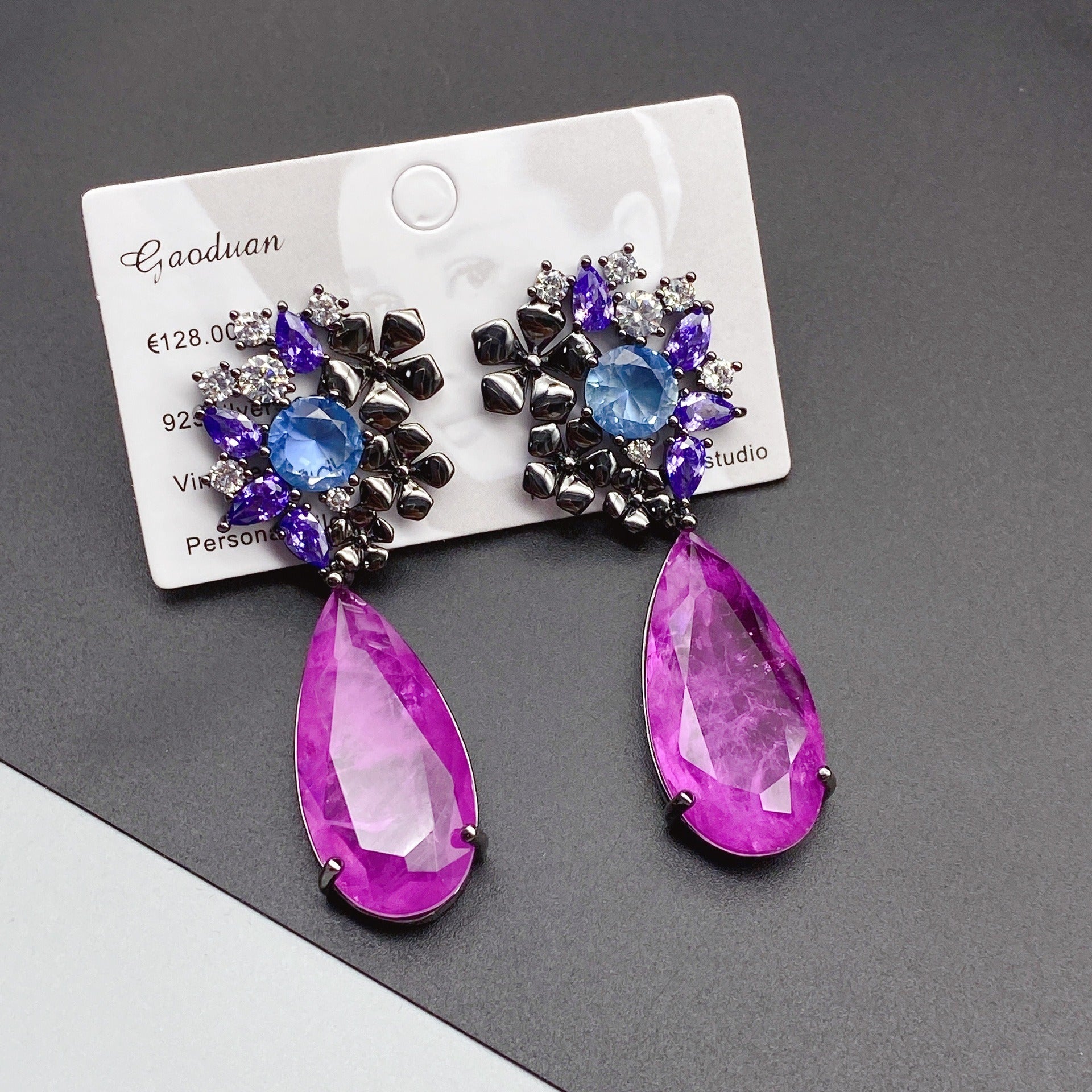 Ethnic Rhinestones Drop Zircon Earrings