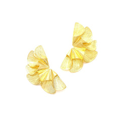 Pre Order:  Fan-Shaped Leaf Earrings