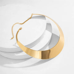 Wide Metal Torque Necklace