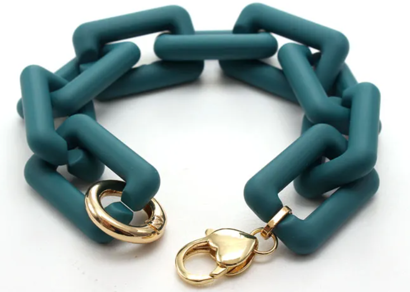 Matte Chain Resin Bracelet