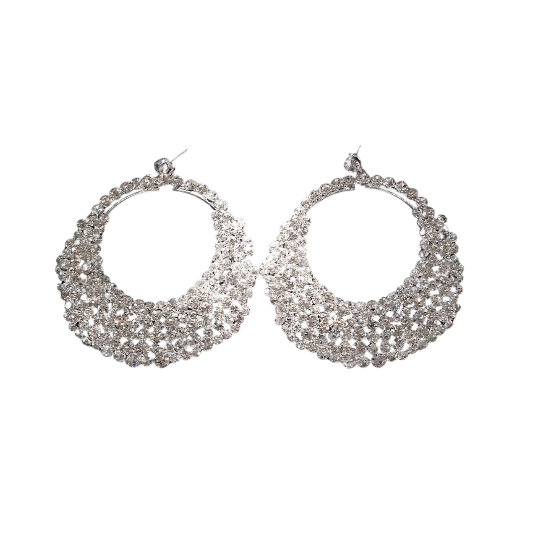 Luxury Big Hoop Rhinestone Earrings