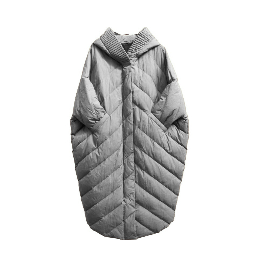 Cocoon Padded Coat with Bat Sleeves