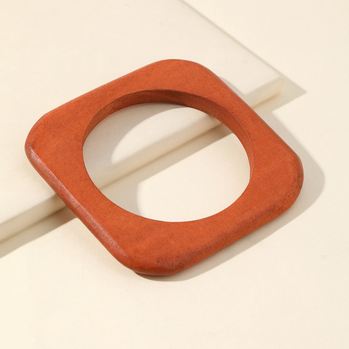 Rounded Edges Square Wood Bracelet