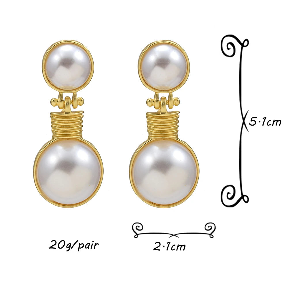 Round Colored Gems Drop Earrings