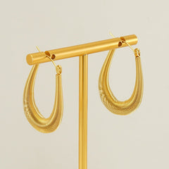 U-Shaped Coil Hoop Earrings