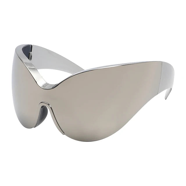 Avant-Garde Oversized Shield Sunglasses