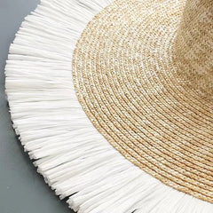 Summer Vintage Fringed Straw Hat