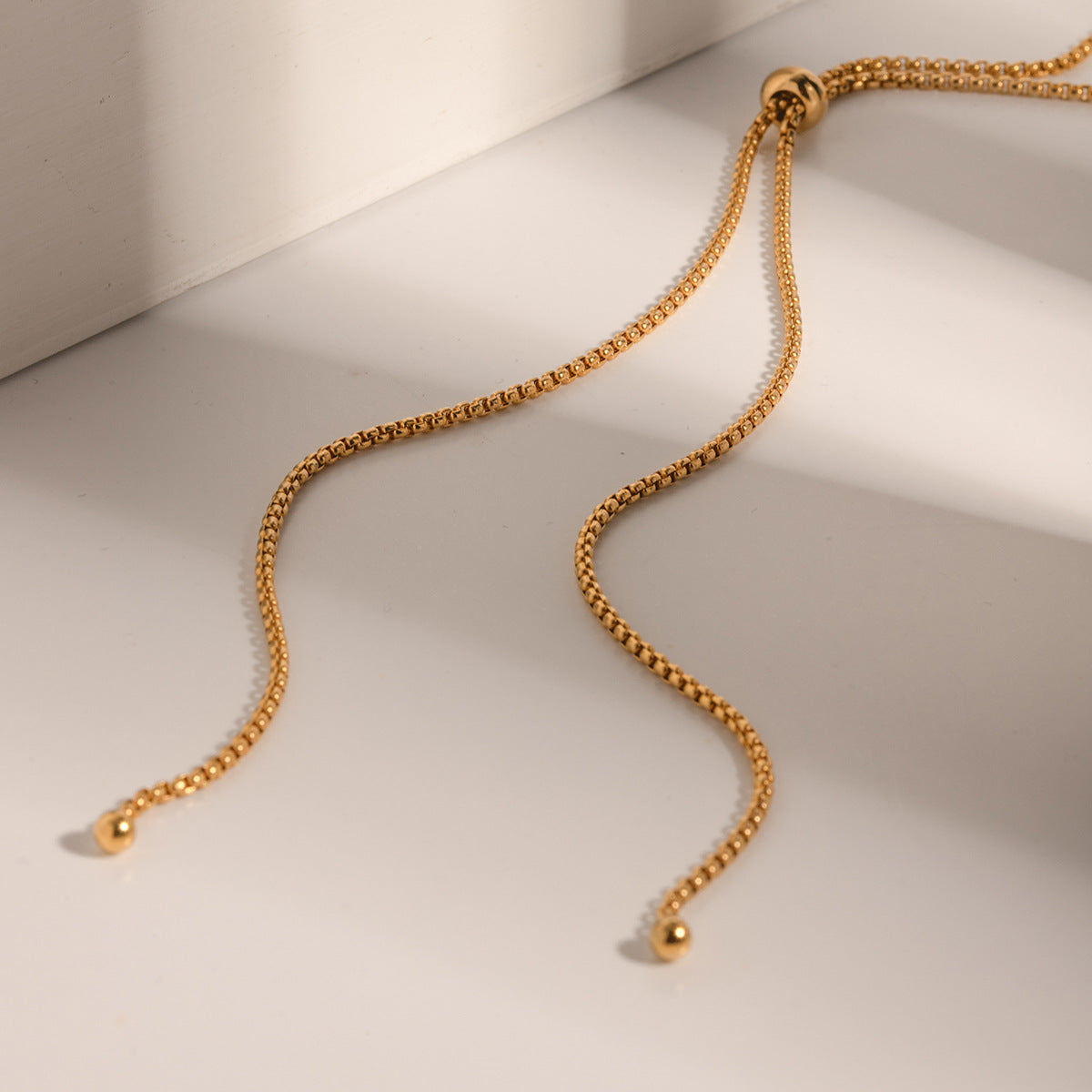 Wavy Gold Plated Pull Necklace