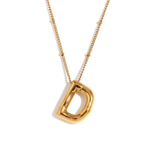 Alphabet Pendant Plated Necklace