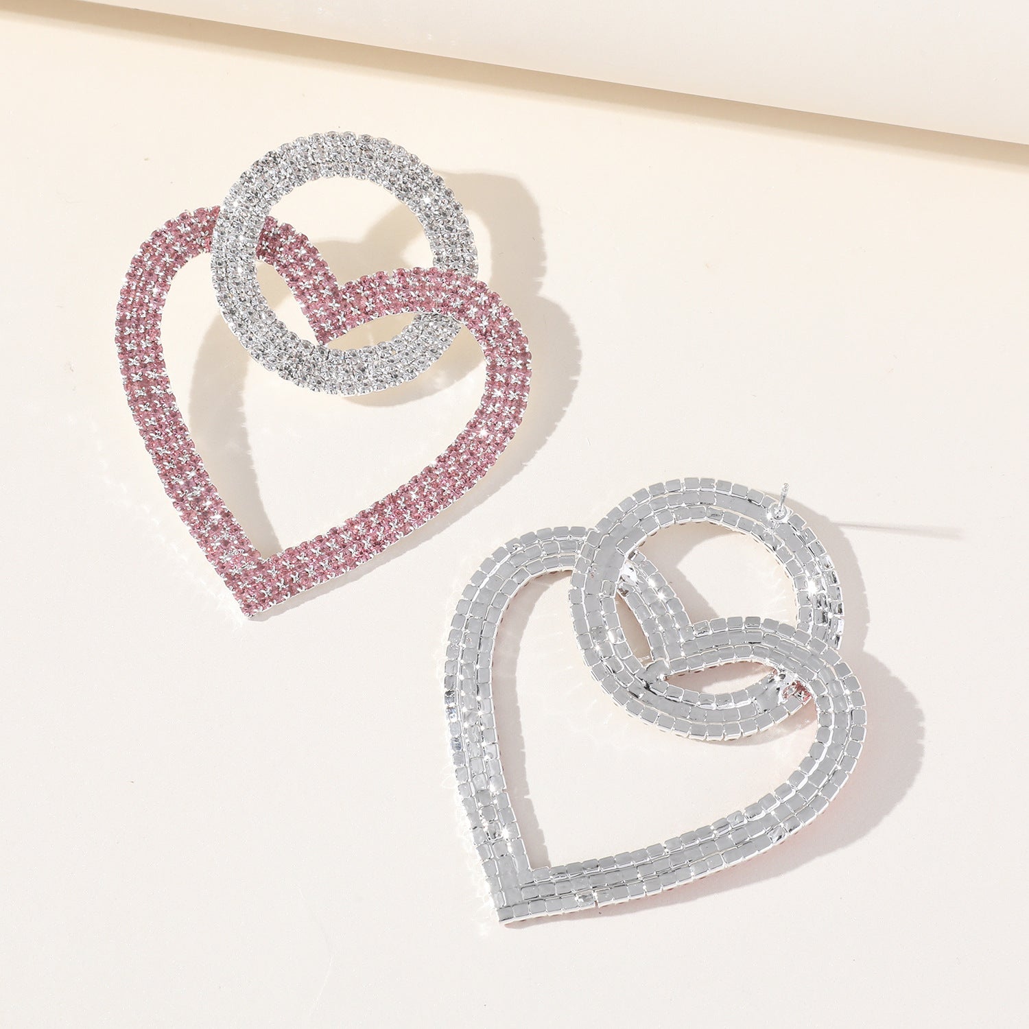 Circle-of-Love Rhinestone Earrings