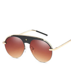 Retro Single Bridge Star Sunglasses