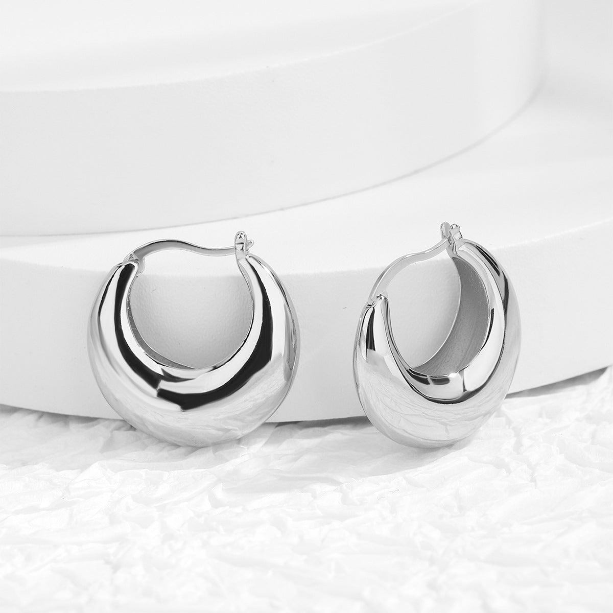 Smooth Round Hoop Earrings