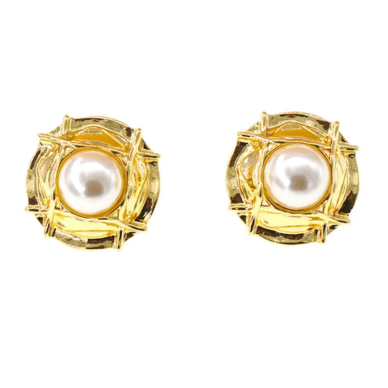 Vintage Pearl Stud Earrings