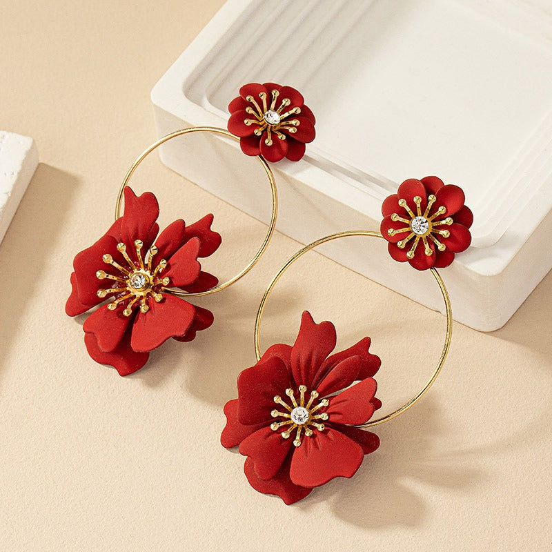 Pre Order:  Camellia Flower Earrings