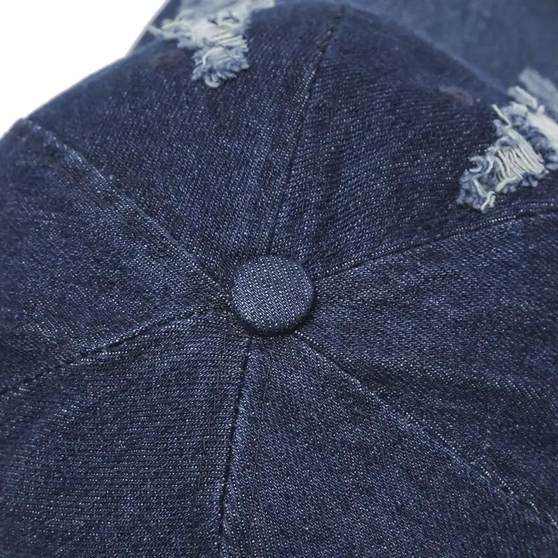 Frayed Denim Baseball Cap