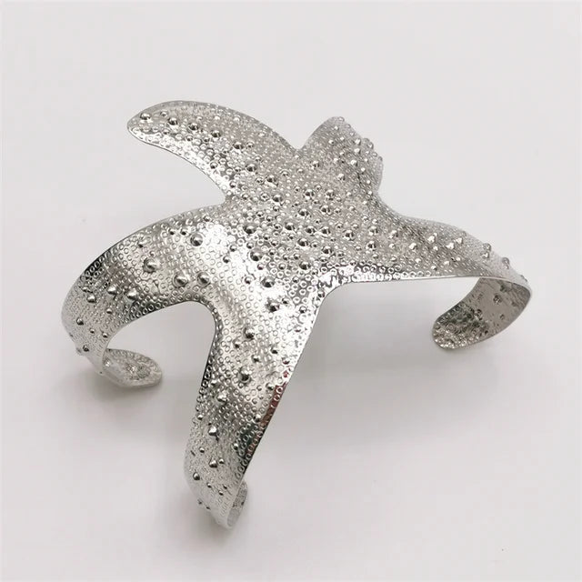 Exaggerated Wide Starfish Cuff Bracelet