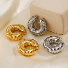 Textured C-Hoop Ear Cuffs