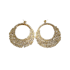 Luxury Big Hoop Rhinestone Earrings