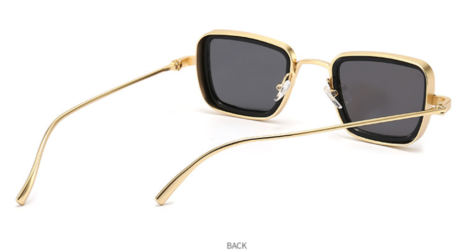 Square Metal Frame Colored Sunglasses