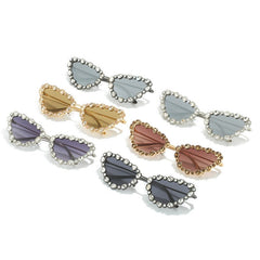 Cat Eye Rhinestones UV400 Sunglasses