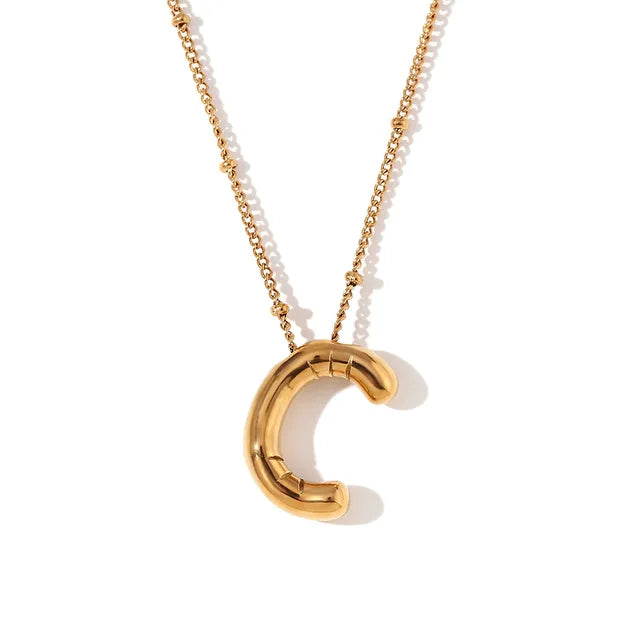 Alphabet Pendant Plated Necklace