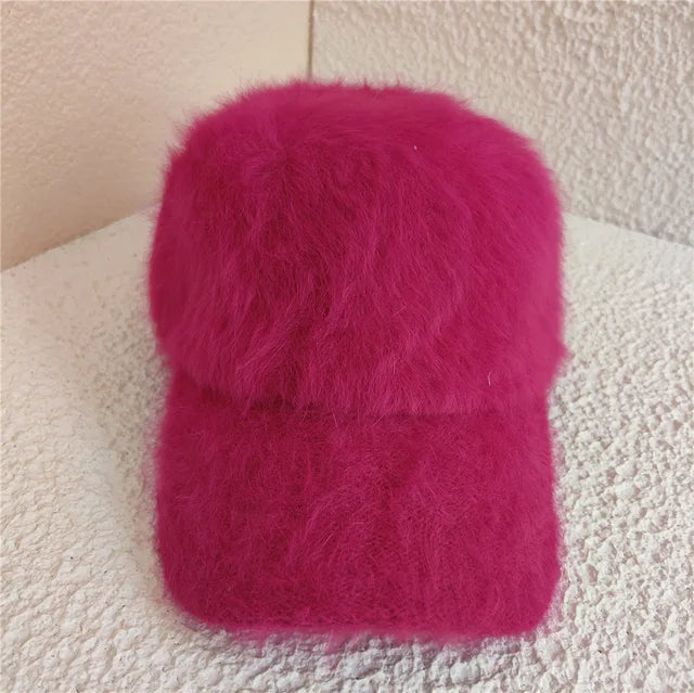 Faux Fur Baseball Cap