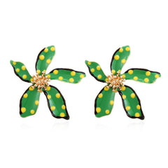 Dotted Flower Earrings