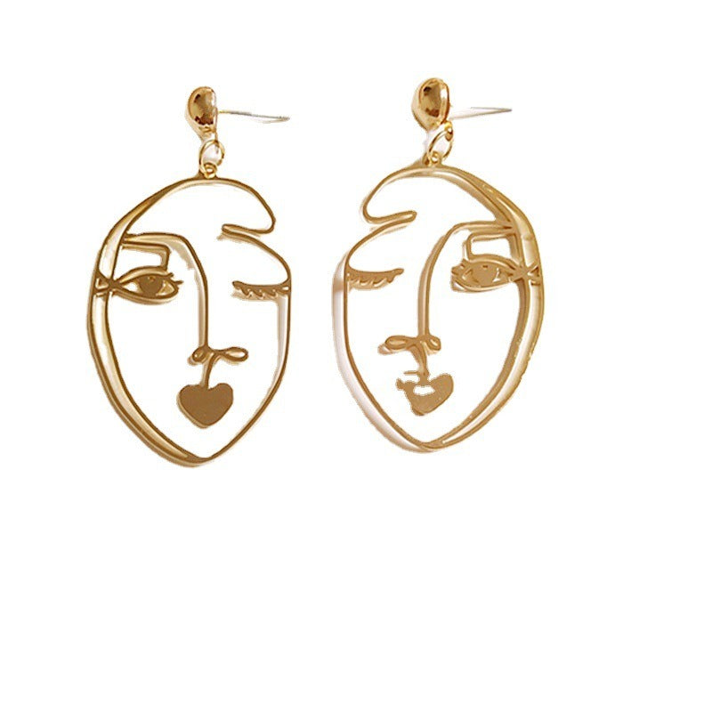 Pre Order:  Wink Face Hollow Earrings