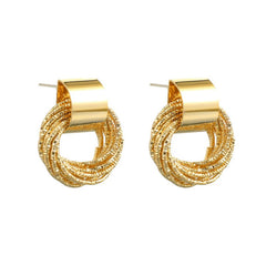 Elegant Hoop Needle Earrings