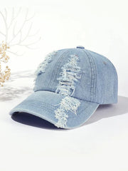 Frayed Denim Baseball Cap