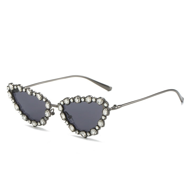 Cat Eye Rhinestones UV400 Sunglasses